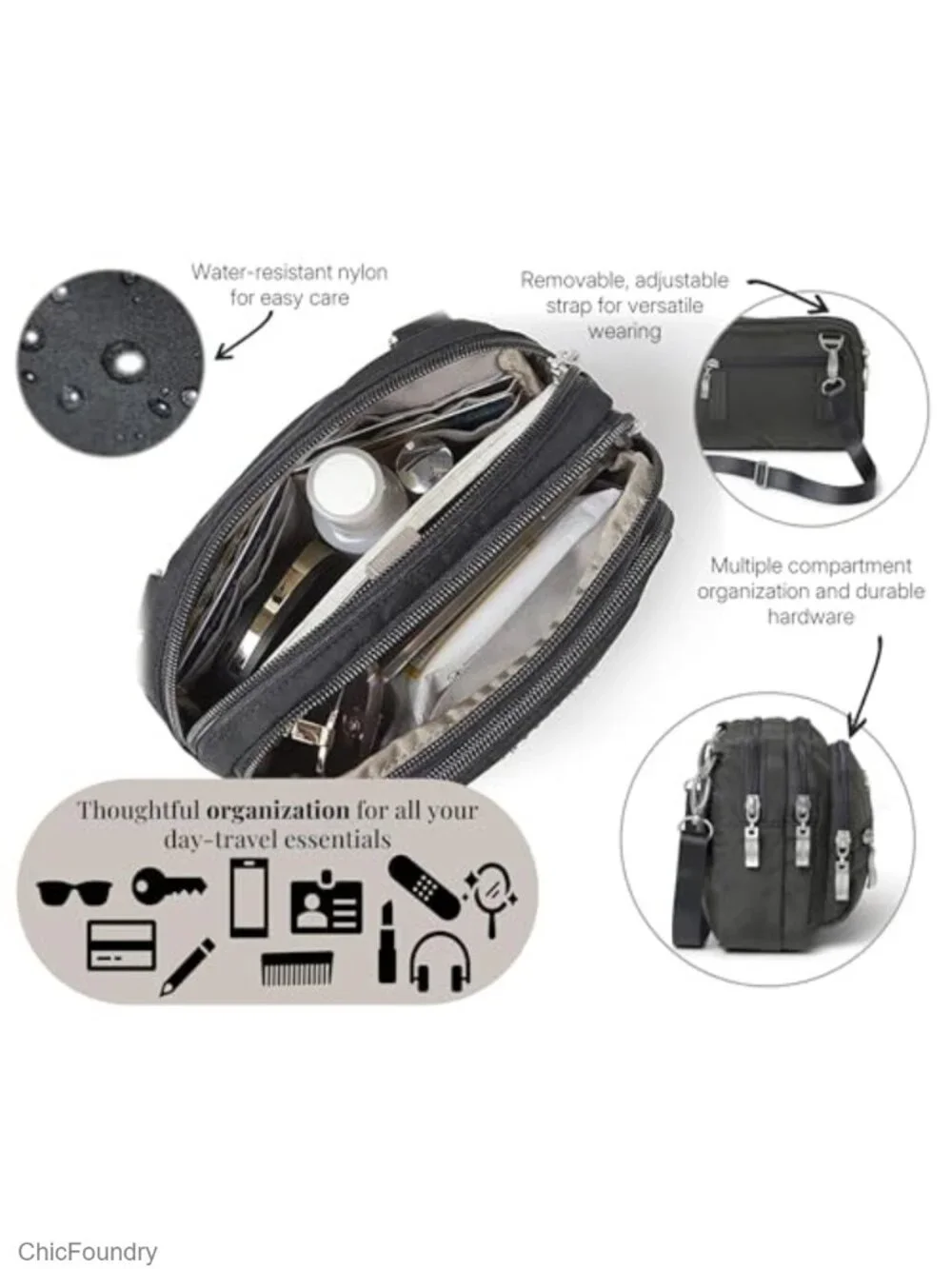 Lightweight Nylon Convertible Crossbody Belt Bag Wallet